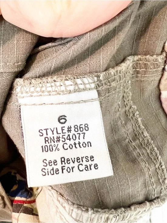 CABI BROWN STRAIGHT CROP CAPRI CARGO PANTS STYLE 868 SZ 6 - Picture 4 of 4